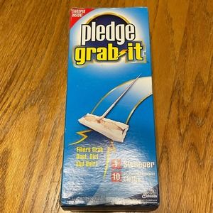 Pledge NEW Grab It Sweeper And Cloth Set Clean Floors